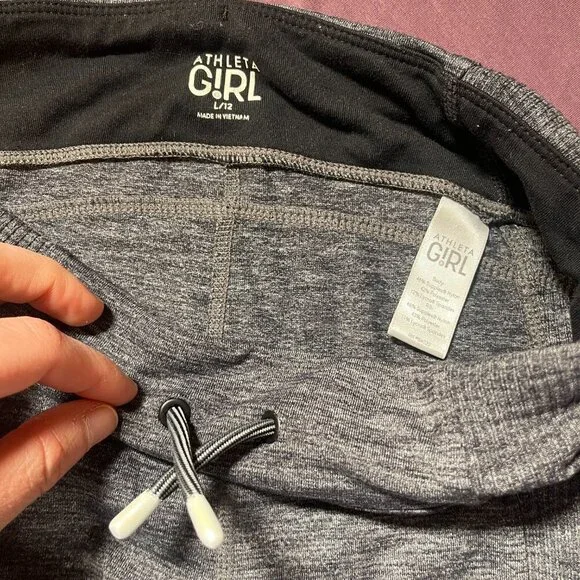 Athleta Girl Heathered Gray Leggings - Girls Size L/12 (Large) - Picture 2 of 6